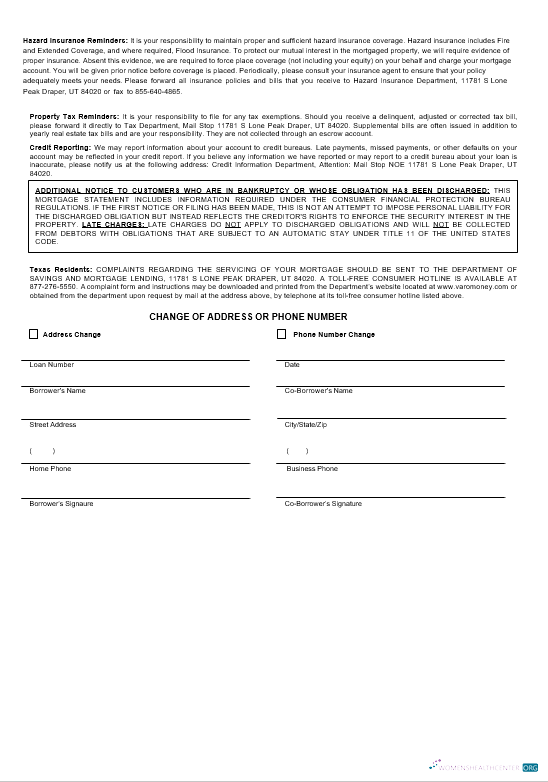 Download USA Varo bank mortgage statement in Word and PDF formats 3 Photoshop template